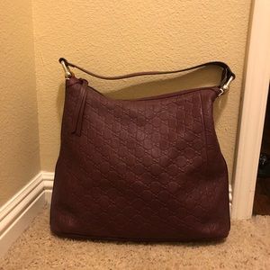 Burgundy Gucci tote bag